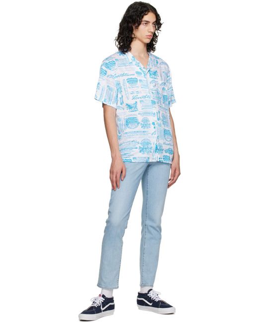 Levi's White & Blue Sunset Shirt for men