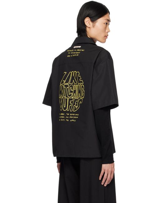 Marni Black Printed Shirt for men