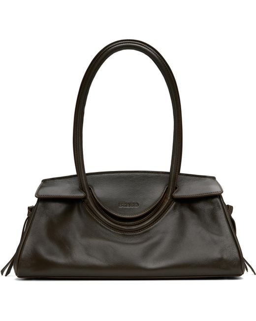 Staud Black Taupe Maude Shoulder Bag