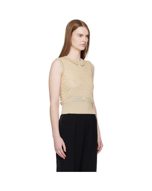 Maison Margiela Black Scalloped Vest