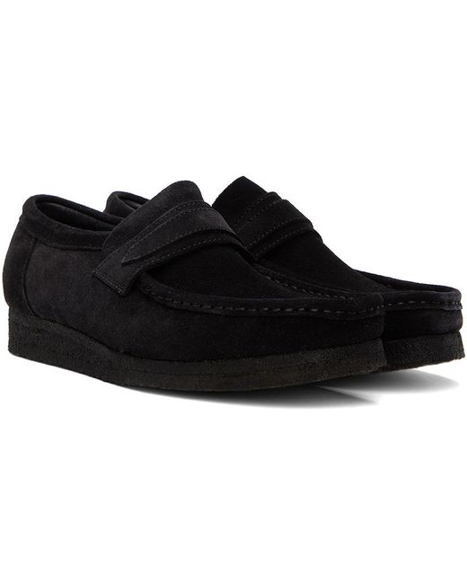 Clarks Black Wallabee Loafers for men