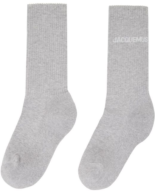 Chaussettes 'les chaussettes ' grises - les classiques Jacquemus en coloris Gray