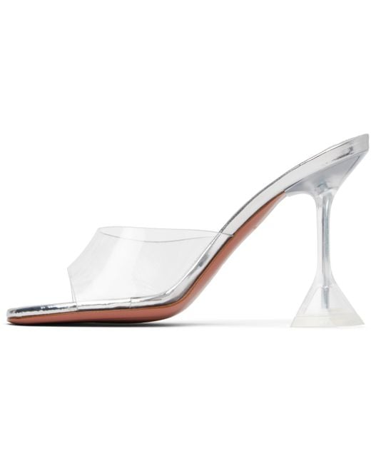 AMINA MUADDI Black Lupita Glass Slipper Heeled Sandals
