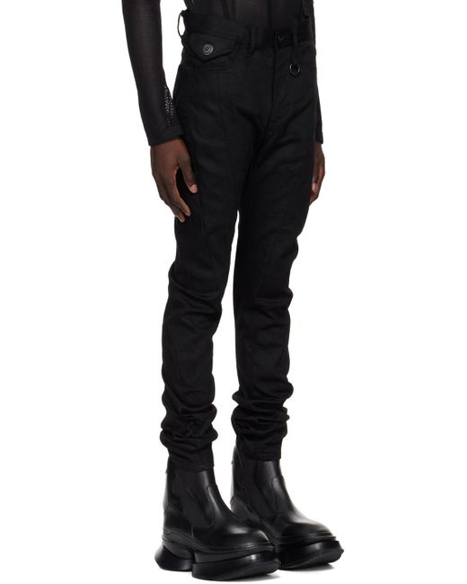 Julius Black Arched Skinny Jeans for men