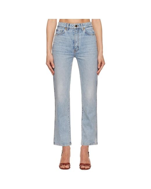 Khaite Blue Abigail Stretch Jeans