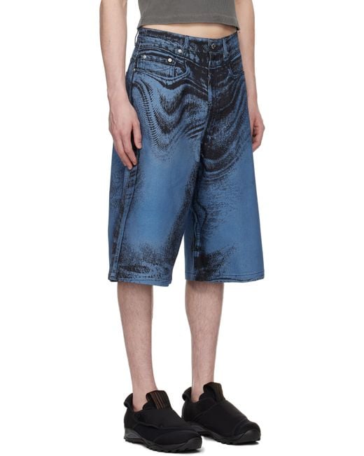 CAMPERLAB Distorted Print デニムショートパンツ CAMPERLAB Distorted Print Denim Shorts in Blue for Men | Lyst