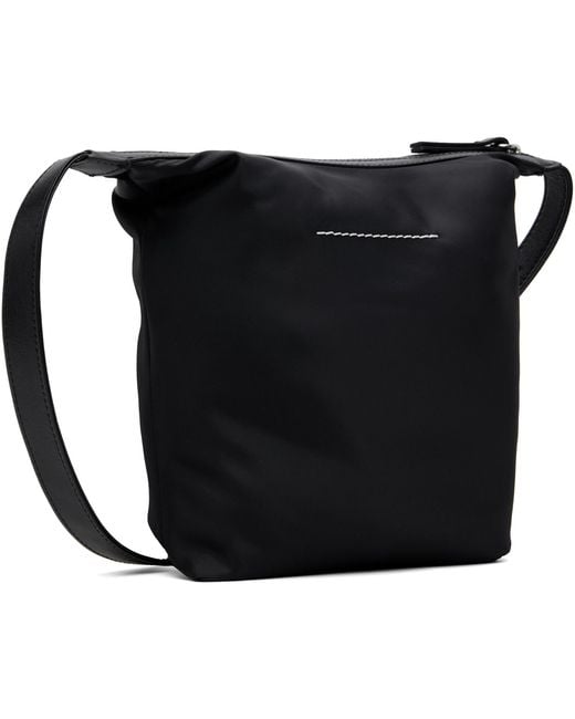 MM6 by Maison Margiela Black Numeric Vertical Crossbody Bag for men