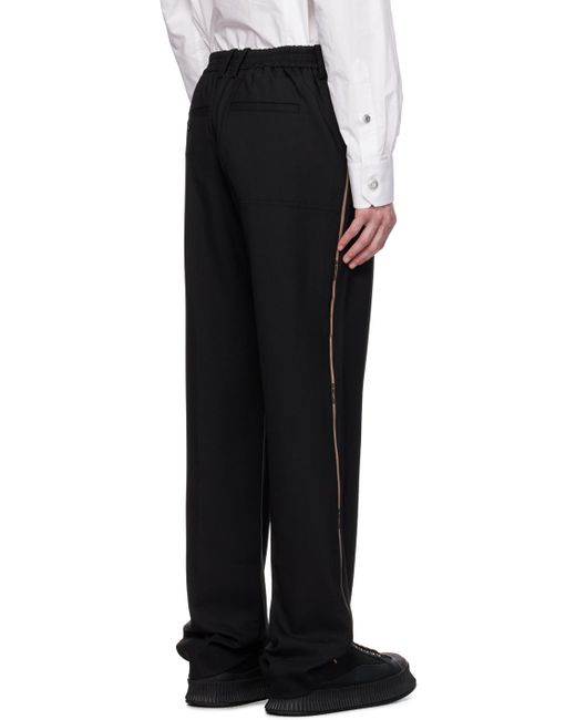 Helmut Lang Black Pleated Trousers for men