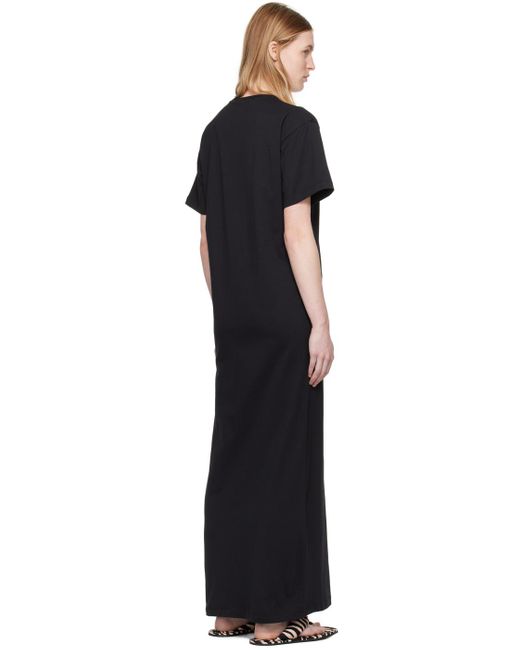 MSGM Black Printed Maxi Dress