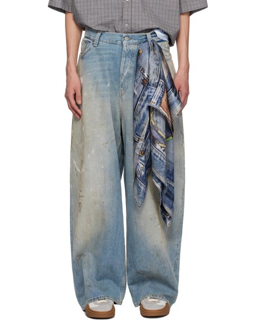 メンズ Acne ブルー 2023M スーパー バギーフィット ジーンズ Blue