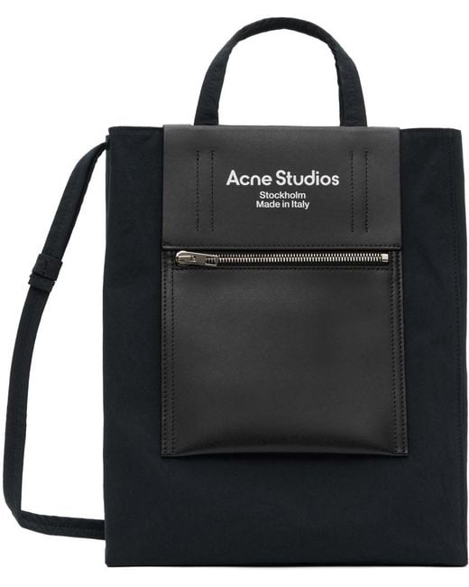 Acne Papery トートバッグ Black