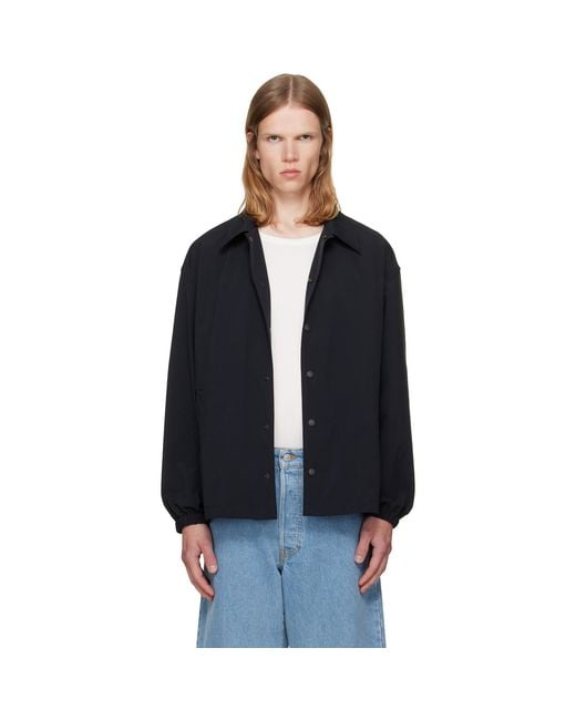 vowels Blue Coach Jacket for men