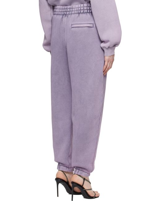 T By Alexander Wang パープル ロゴプリント ラウンジパンツ Purple