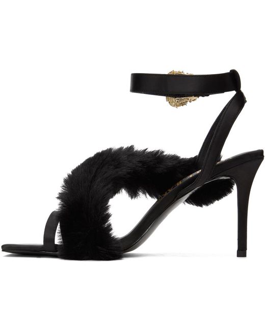 Versace Black Emily Heeled Sandals