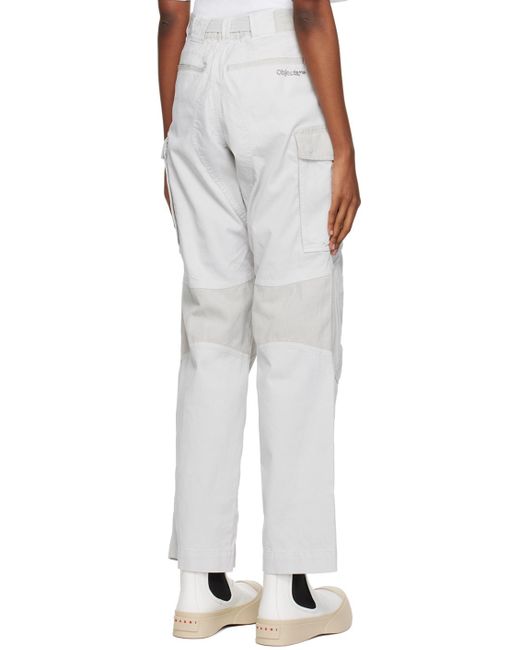 Objects IV Life White Stamped Cargo Pants