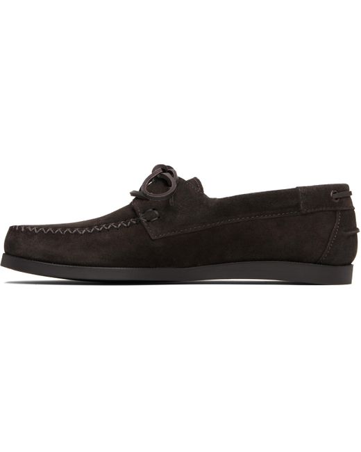 メンズ VINNY'S ブラウン Boatman デッキシューズ Black