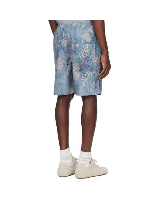 Isabel Marant Blue Hydra Swim Shorts for men