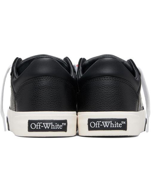 Off-White c/o Virgil Abloh Black Vulcanized Low Calf Sneakers for men