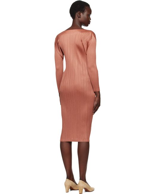 Pleats Please Issey Miyake Black Monthly Colors December Midi Dress