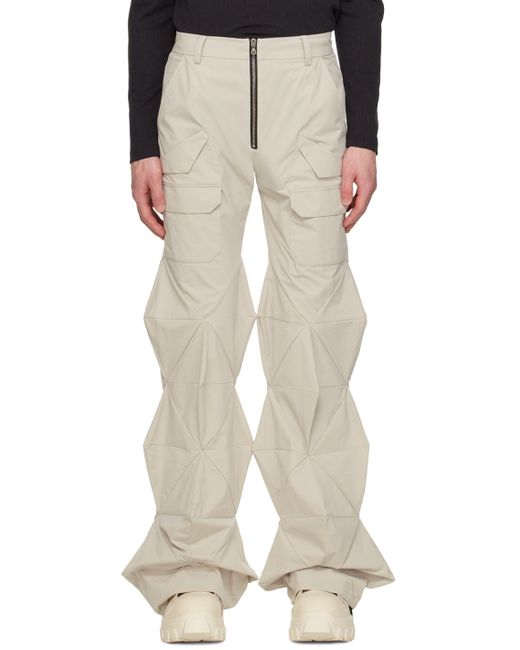 Uncertain Factor Natural Off- 3D Cargo Pants for men