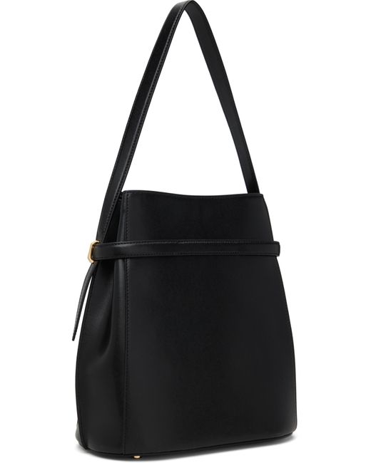 Totême  Black Belted Leather Bucket Bag