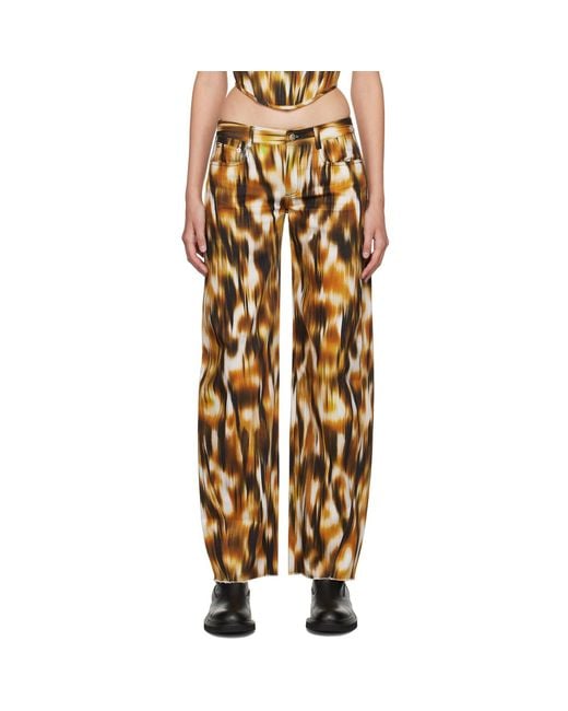 Priscavera Metallic Printed Jeans