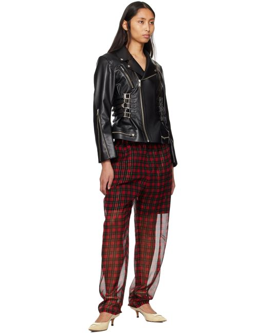 Undercover Black Uc1E1207 Faux-Leather Biker Jacket