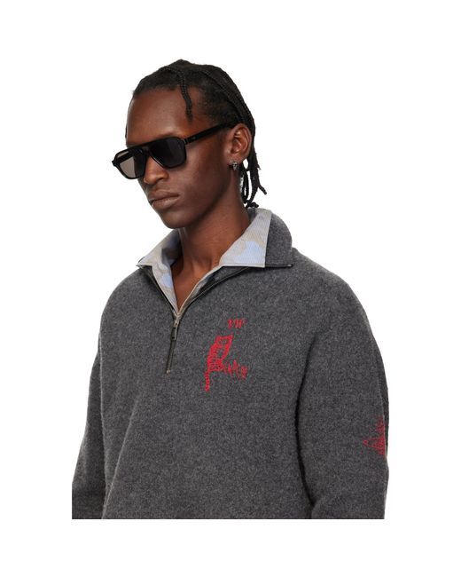 Retrosuperfuture Black Maneval Sunglasses for men
