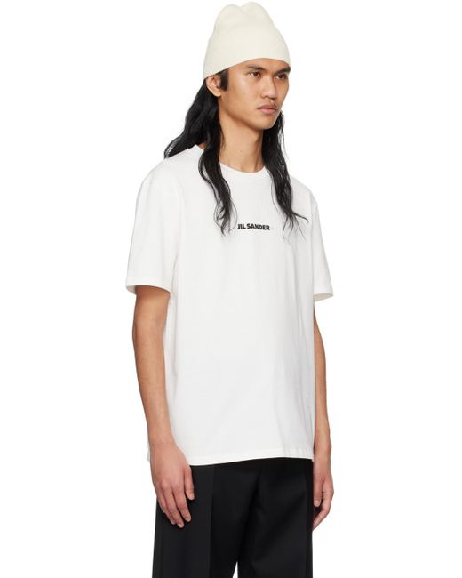 メンズ Jil Sander ホワイト オーバーサイズ Tシャツ White