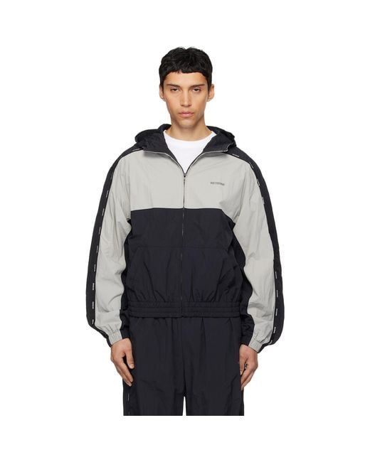 we11done Black Logo Tape Track Jacket for men