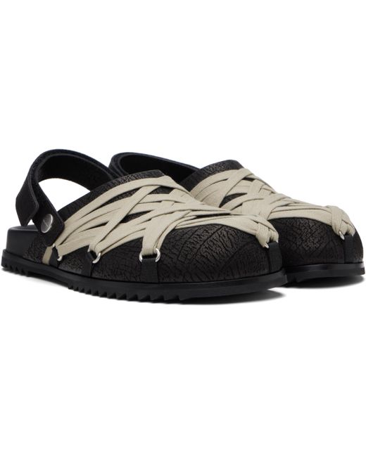 Rick Owens Black Concordians Granola Mule Loafers