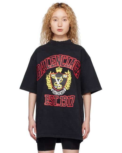 Balenciaga Black 'est. 1917' T-shirt | Lyst UK