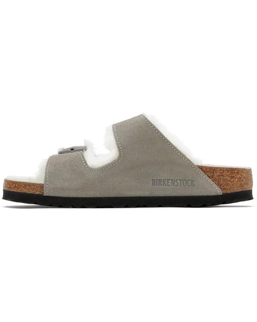 Birkenstock Black Narrow Arizona Shearling Sandals