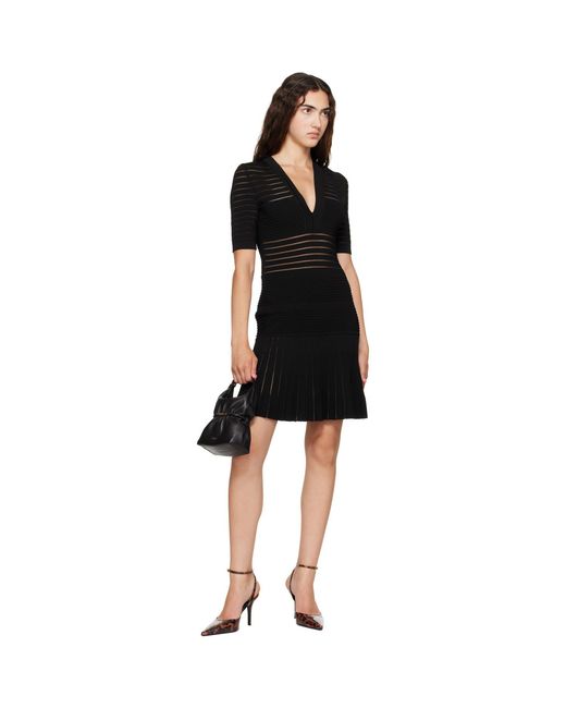 Balmain Black Sphynx Mini Smooth Leather Bag