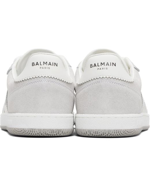 Baskets Swan Grises En Suède Et En Cuir Lisse Balmain pour homme en coloris Black