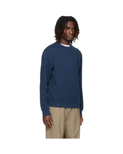 Boss Blue Chest Logo Sweatshirt for men