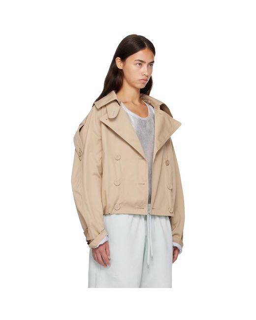 Acne Natural Short Trench Jacket