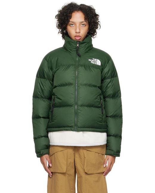 The North Face Green 1996 Retro Nuptse Brand-embroidered Regular-fit Shell-down Jacket
