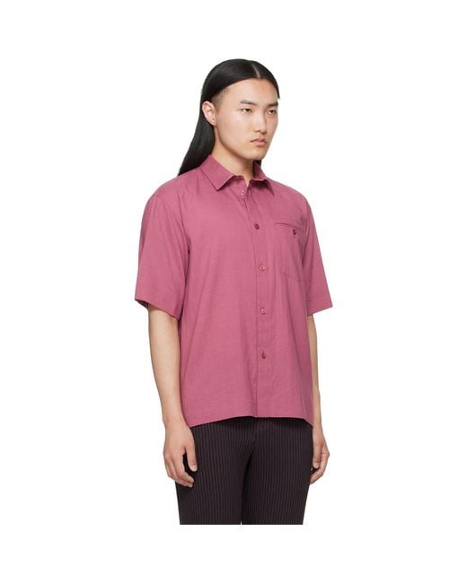 Homme Plissé Issey Miyake Purple Pl Ramie Shirt for men