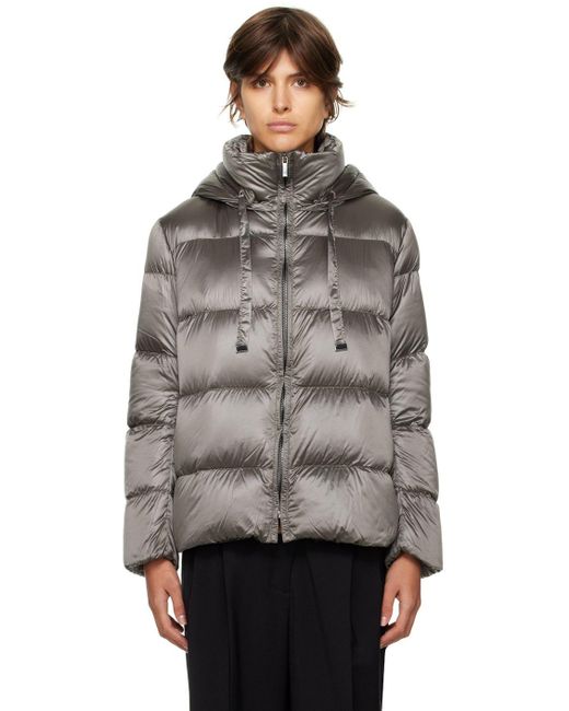 Max Mara The Cube Spaces Down Jacket in Gray | Lyst