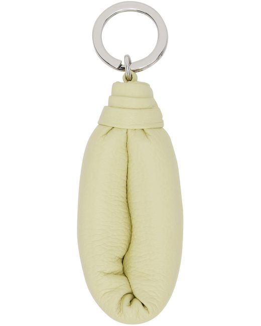Lemaire Natural Yellow Wadded Keychain for men