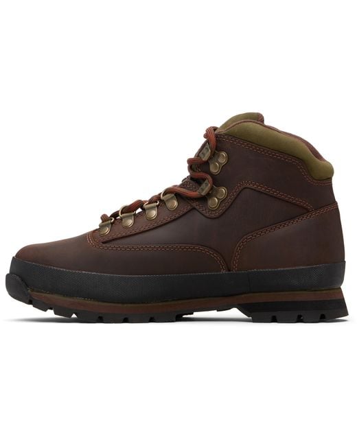 Timberland Black Euro Hiker Leather Boots for men