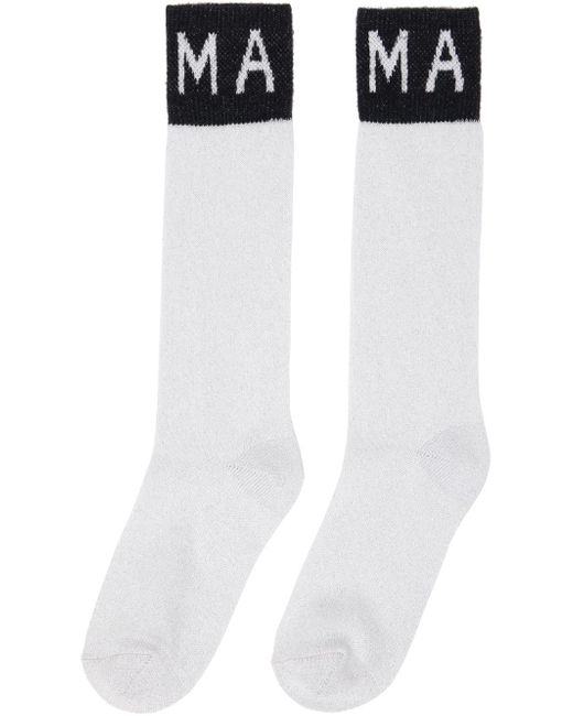 Marni Black Gray Mid-calf Socks