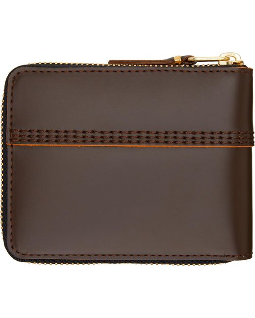 Comme des Garçons Brown Triple Stitch Wallet
