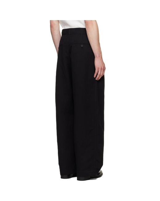 Studio Nicholson Black Minard Trousers for men
