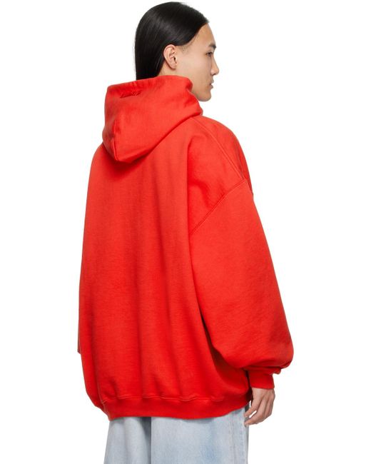 Vetements Red 'limited Edition' Hoodie for men