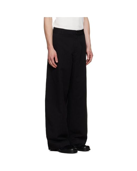 Studio Nicholson Black Minard Trousers for men