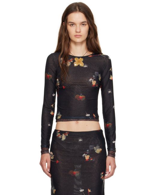Eckhaus Latta Black Duet Top