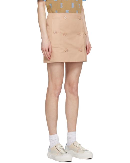 Burberry Multicolor Beige Trench Miniskirt