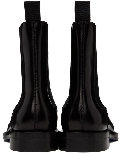 Bottes chelsea habillées hautes noires en cuir Burberry pour homme en coloris Black